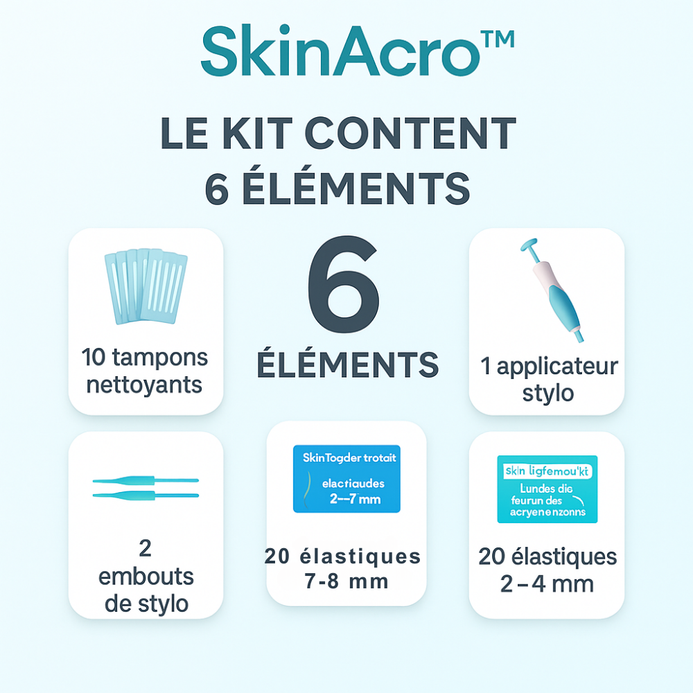 SkinAcro™ – Kit d’élimination des acrochordons (40 traitements)